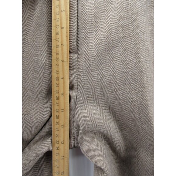 VINTAGE Pendleton Pants 12 Petites Virgin Wool Herringbone Trousers - Picture 5 of 11